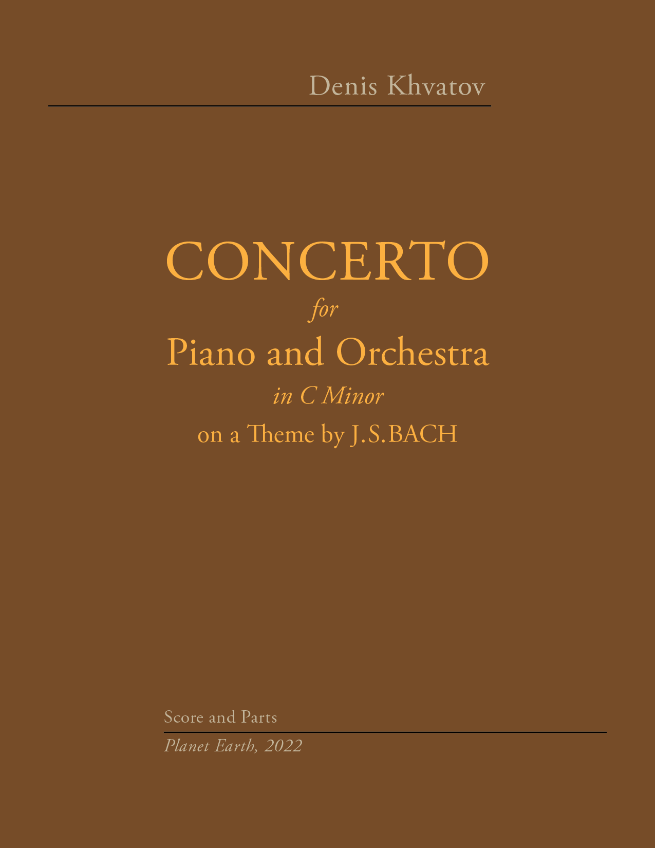 Concerto in C Minor Cover